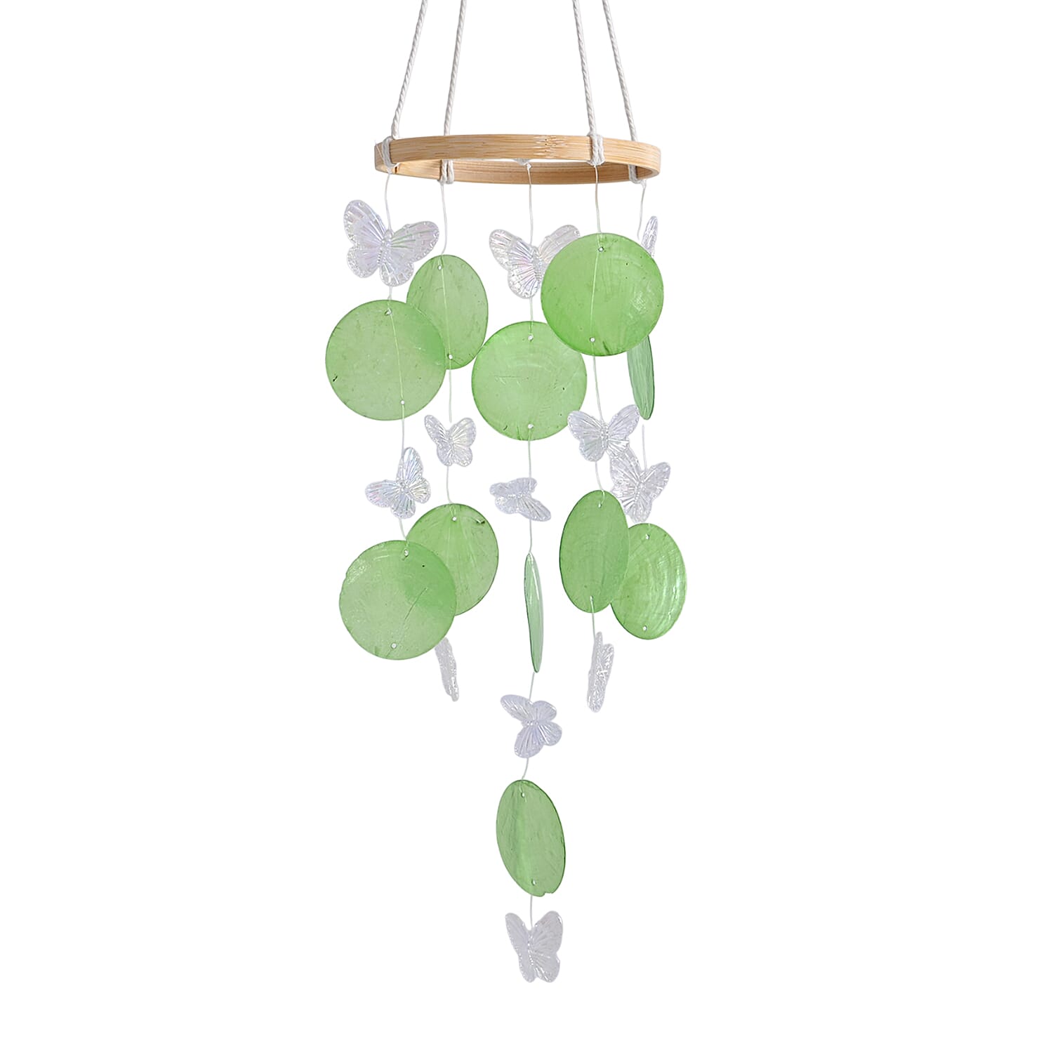 LIVMORE Beach Inspired Conch Shape Hanging Wind Chime (30 cm) - Green V32514602 3