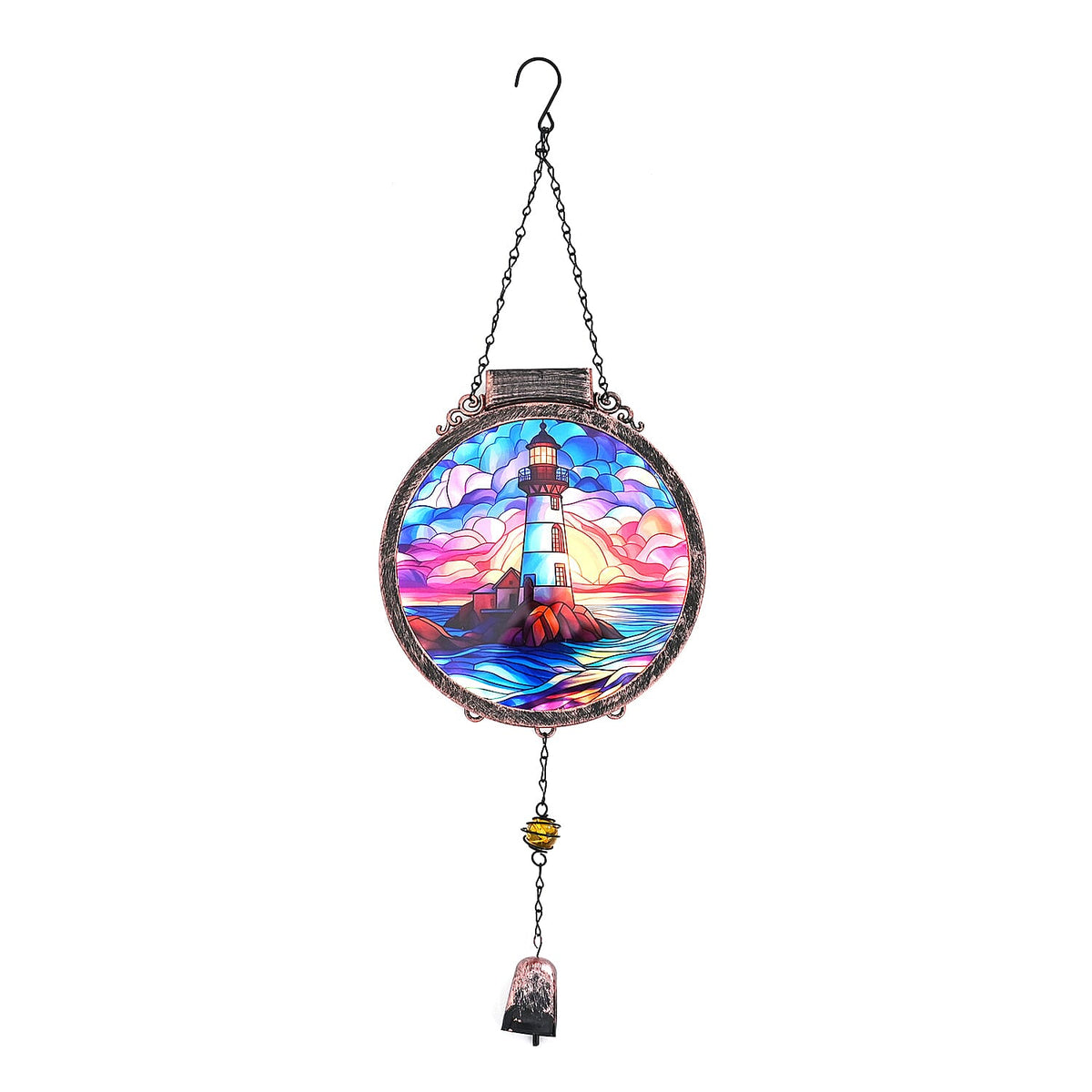 LIVMORE Decorative Solar Light House Suncatcher with 38 Warm White LEDs - Multicolour V32532665 4