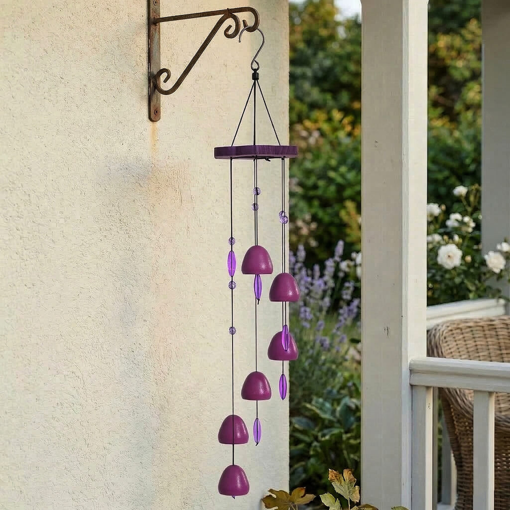 LIVMORE Hanging Wind Chime (74 Cm) - Purple