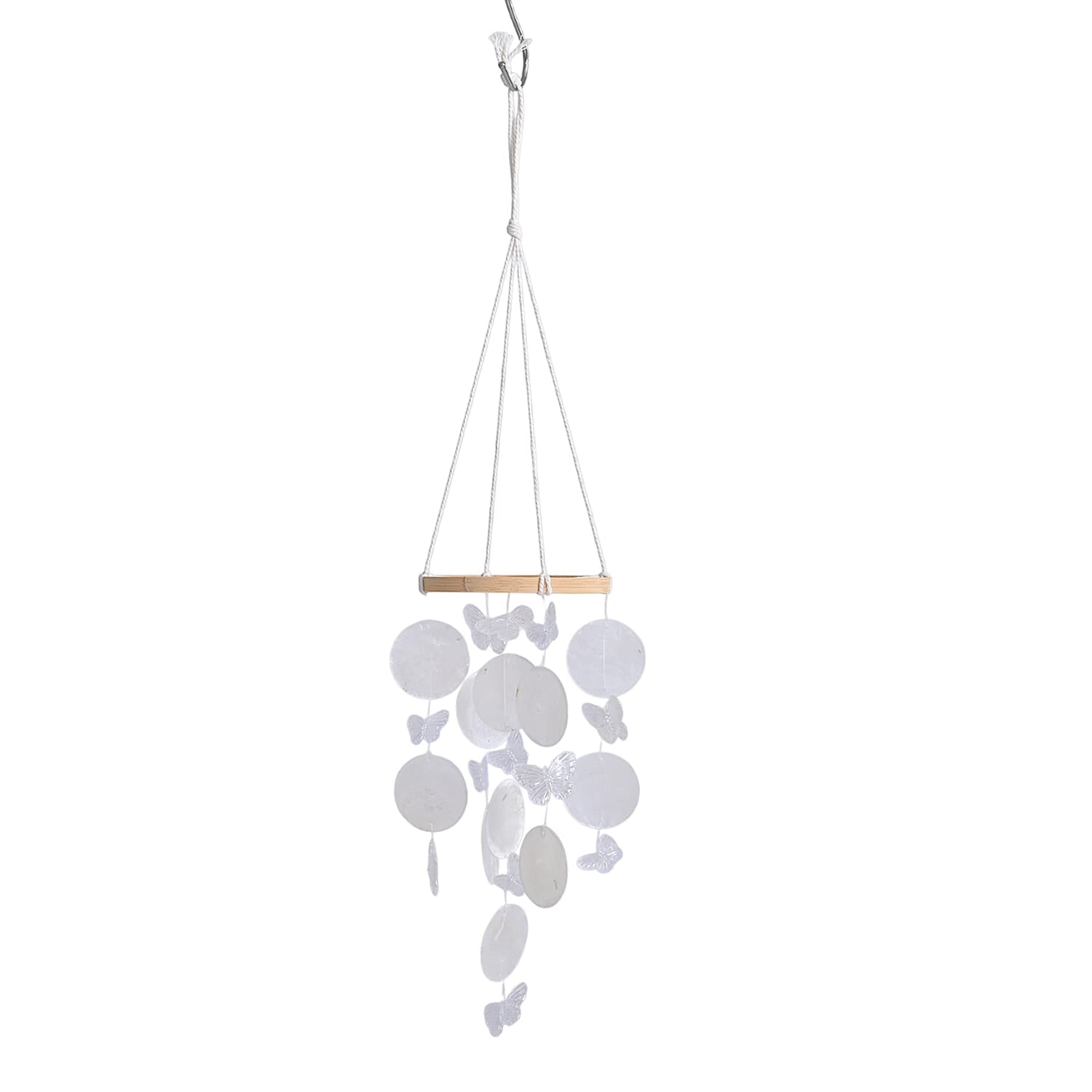 LIVMORE Beach Inspired Conch Shape Hanging Wind Chime (30 cm) - White V32514376 0