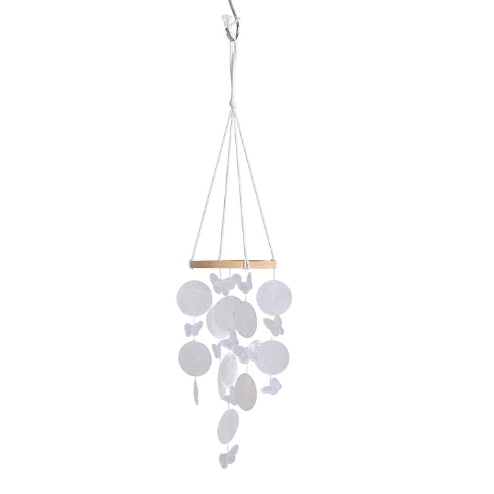 LIVMORE Beach Inspired Conch Shape Hanging Wind Chime (30 cm) - White V32368445 1