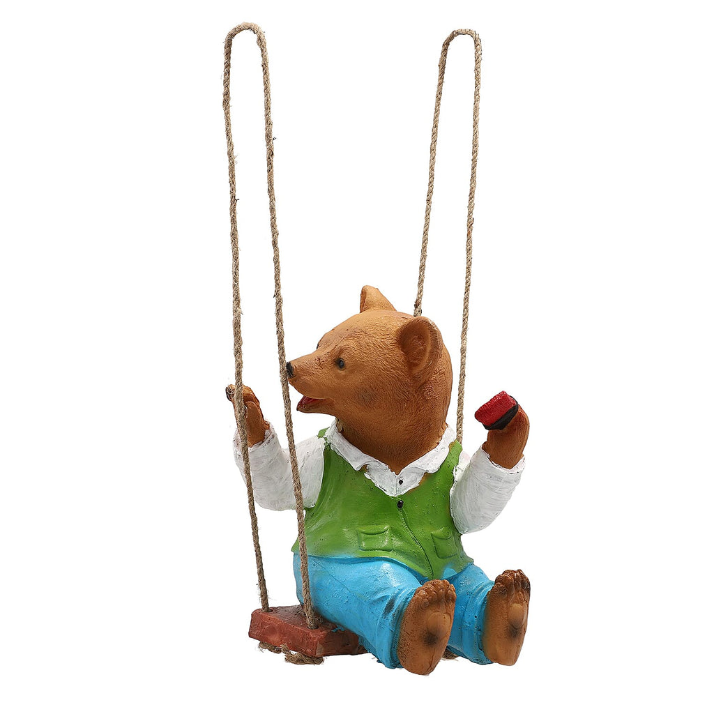 Hanging Garden Decoration Bear (Length 34 cm) - Pink