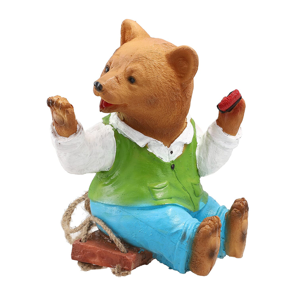 Hanging Garden Decoration Bear (Length 34 cm) - Pink 7339029 5