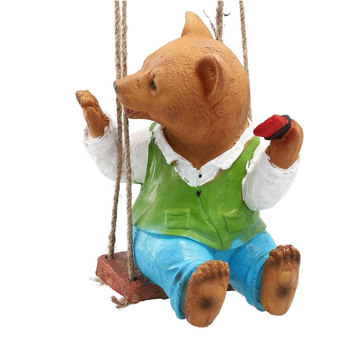 Hanging Garden Decoration Bear (Length 34 cm) - Pink 7339029 6