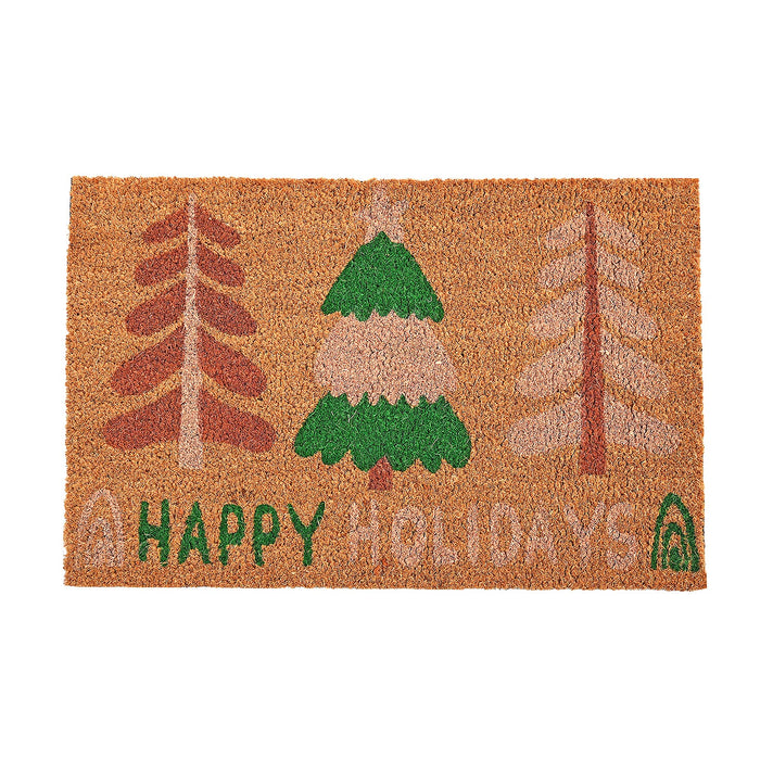 Happy Holidays Bleached Prints Coir Doormat (60 x 40 cm) 8194755 1