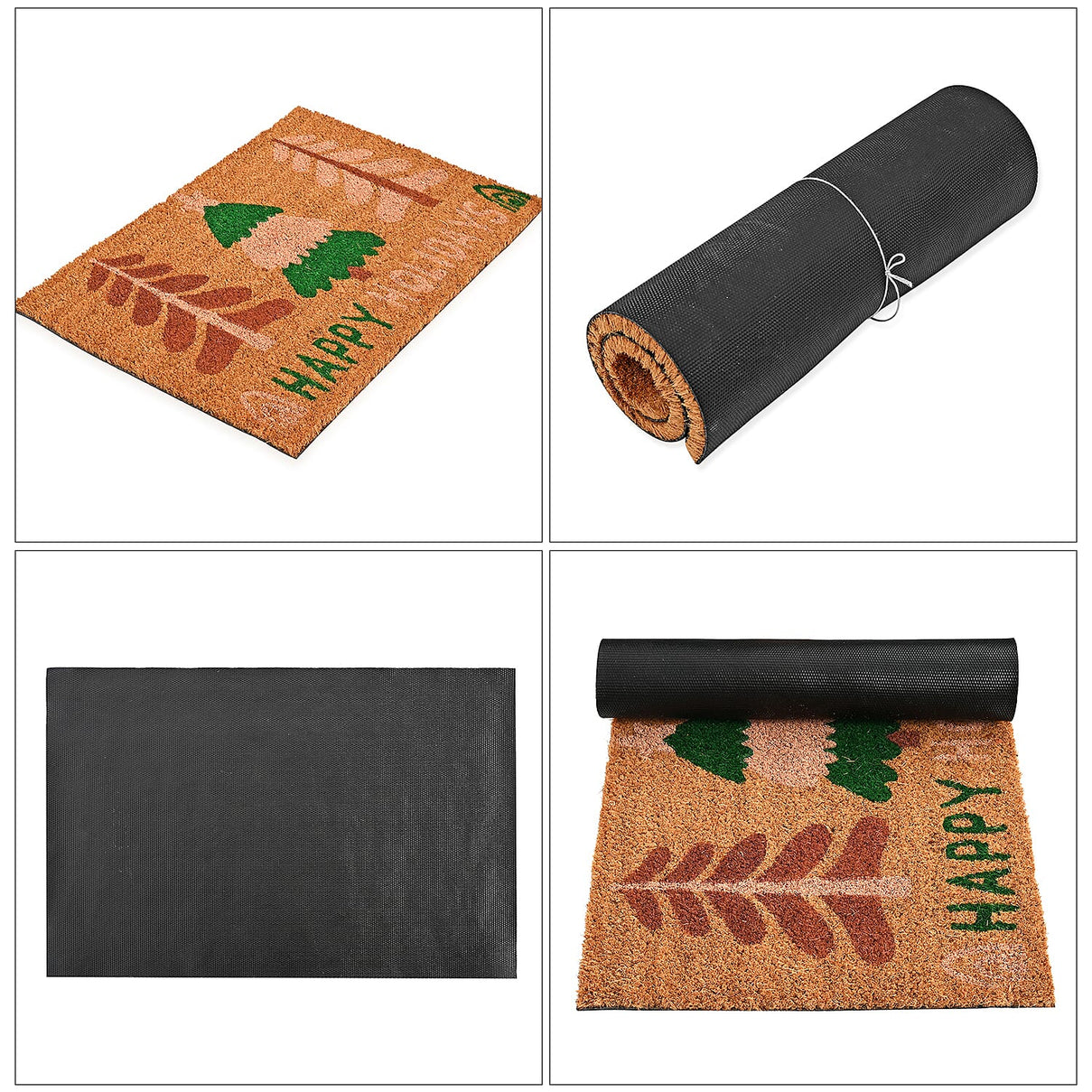Happy Holidays Bleached Prints Coir Doormat (60 x 40 cm) 8194755 6