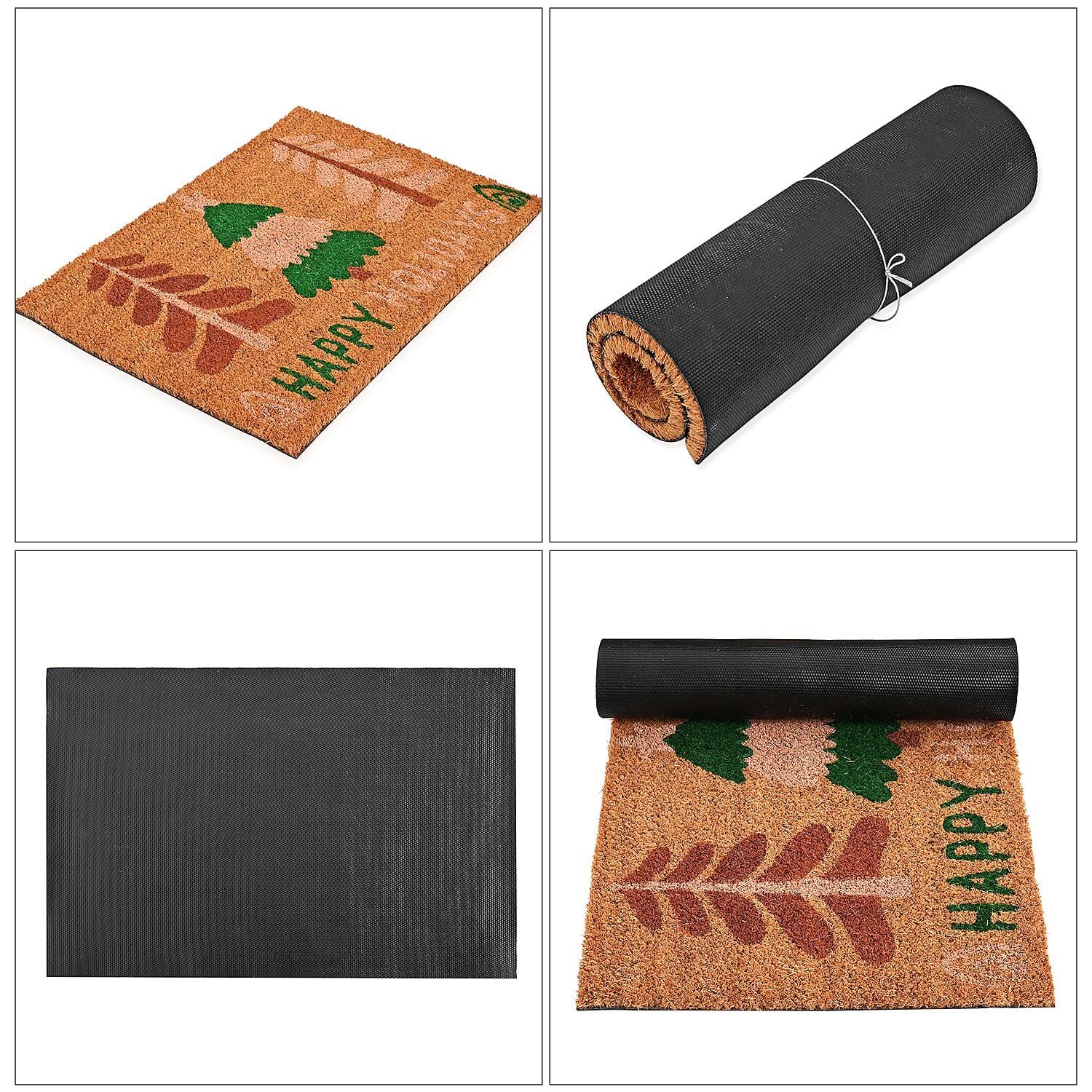 Happy Holidays Bleached Prints Coir Doormat (60 x 40 cm) 8194755 6