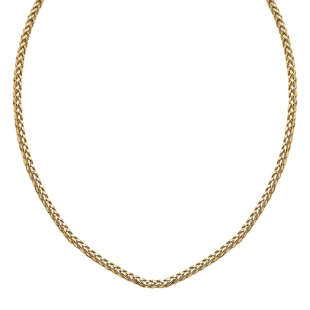 Hatton Collection - 9K Yellow Gold Spiga Diamond Cut Necklace (Size - 20) 7768303 0
