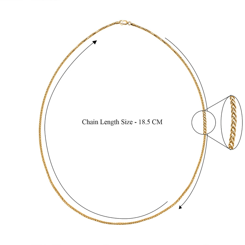 Hatton Collection - 9K Yellow Gold Spiga Diamond Cut Necklace (Size - 20)