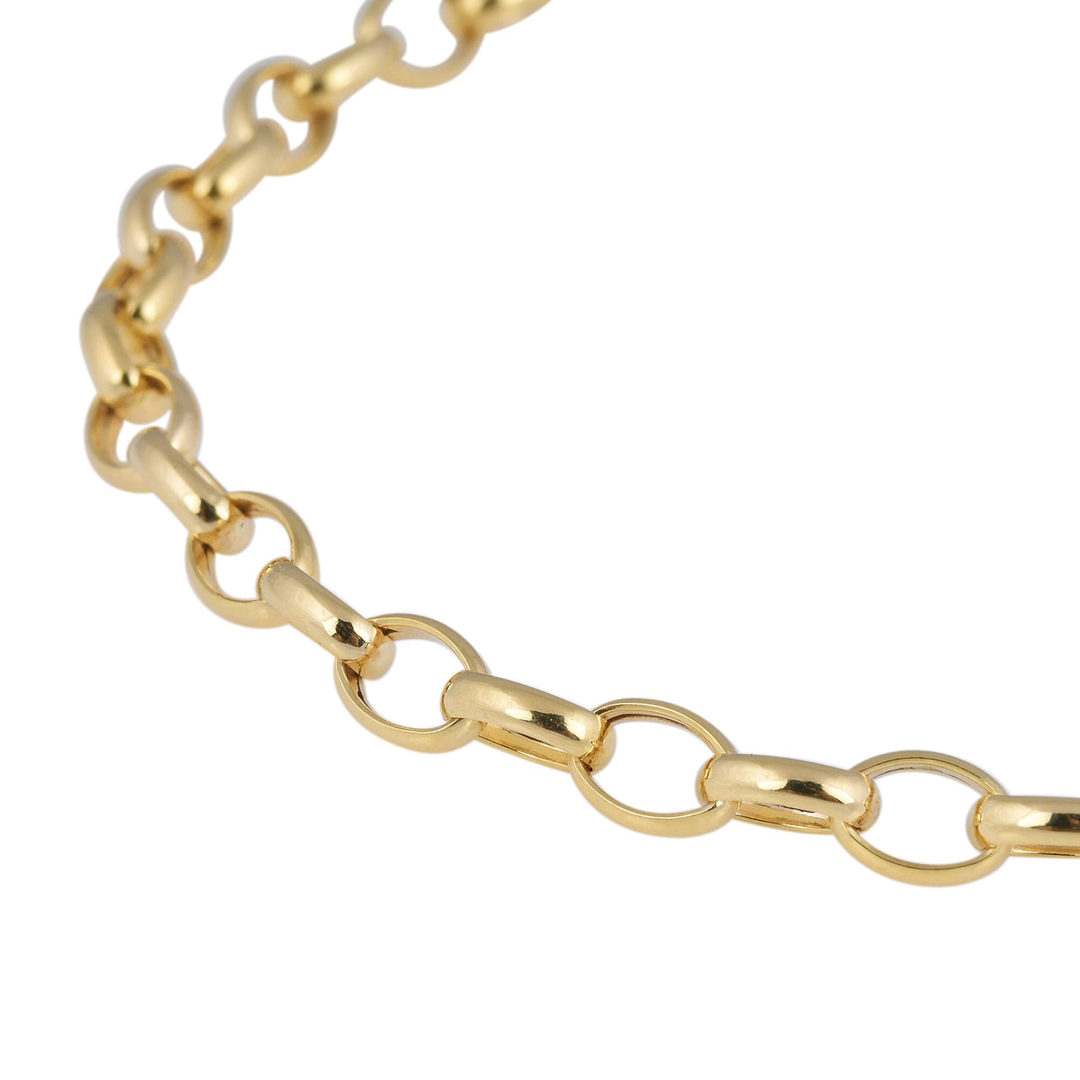 Hatton Garden 9K Yellow Gold Bracelet in Oval Belcher Pattern Size 7.5 6098267 6