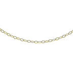 Hatton Garden Close Out - 9K Yellow Gold Oval Link Necklace (Size - 18) with Spring Ring Clasp.