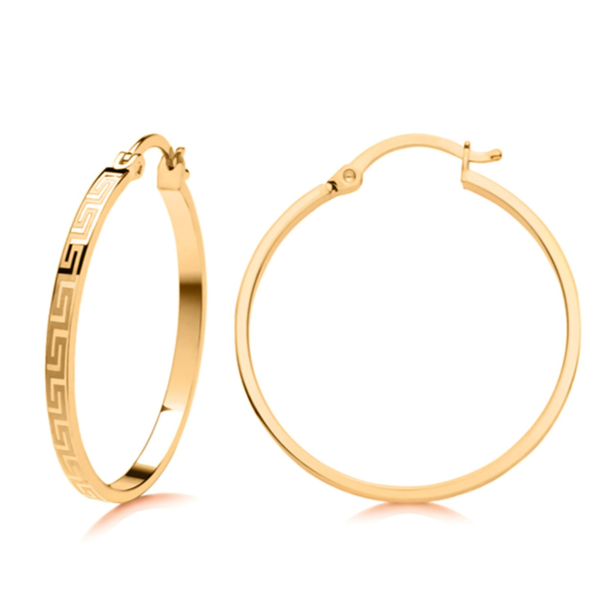 Close Out - 9K Yellow Gold Hoop Earrings with Clasp 8062149 0