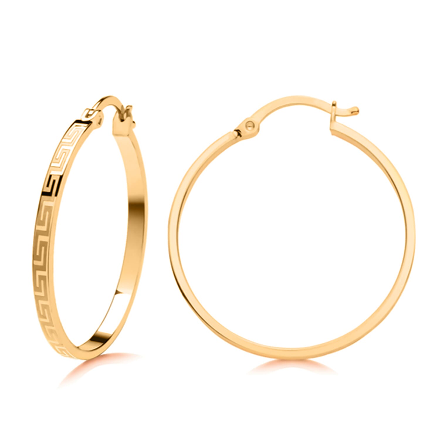 Close Out - 9K Yellow Gold Hoop Earrings with Clasp 8062149 0