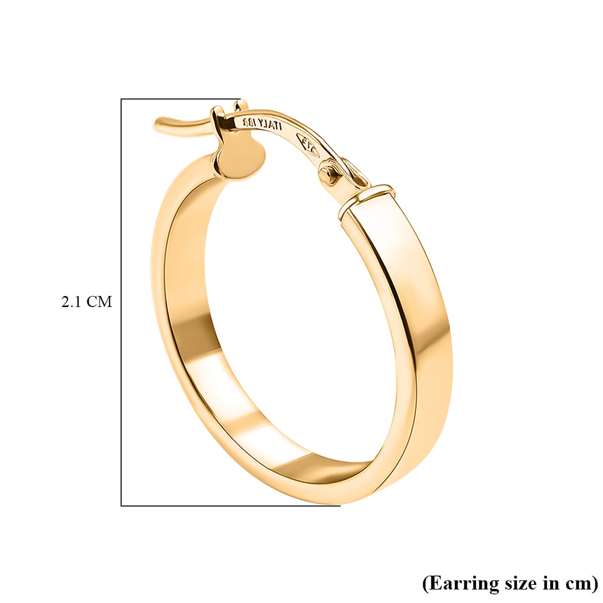 Hatton Garden Close Out - 14K Gold &amp; Silver Rectangular Hoop Earrings 7645876 4