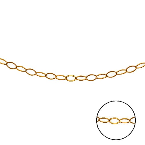9K Yellow Gold 0.3 MM Belcher Chain With Spring Ring Clasp 18 Inch Polished 3647255 0