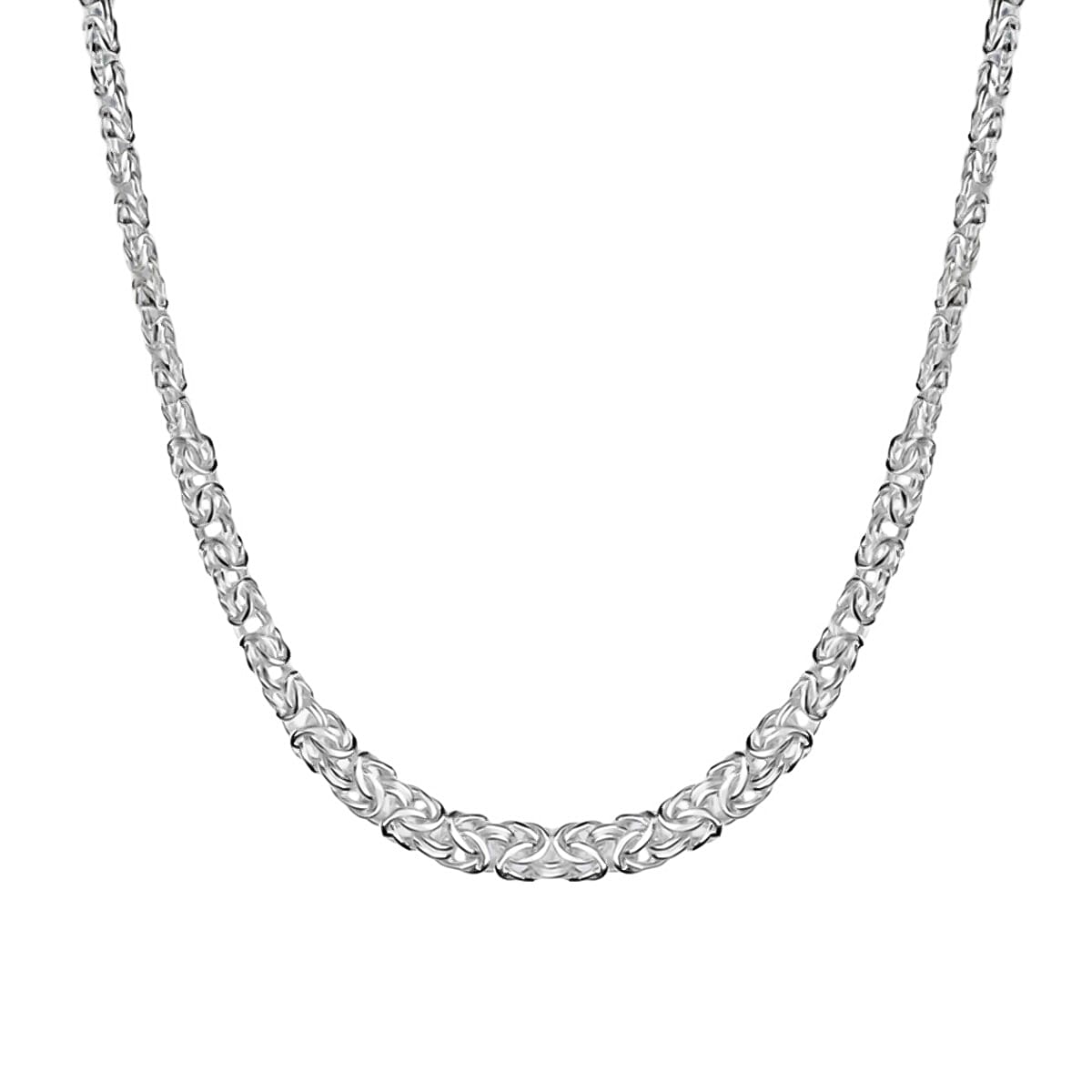 Hatton Garden Close Out  - Byzantine Necklace in Sterling Silver (Size - 18) 7737906 1