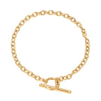Hatton Garden Close Out Deal - 9K Yellow Gold Belcher T Bar Bracelet (Size - 7.5). Gold Wt 3.20 Gms