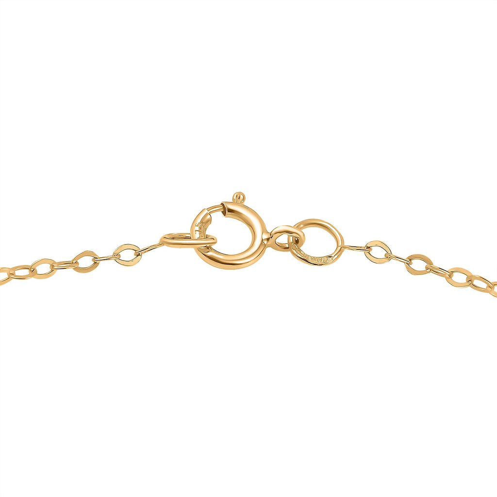 Hatton Garden Close Out Deal - 9K Yellow Gold Circle & Beads Necklace (Size -18)