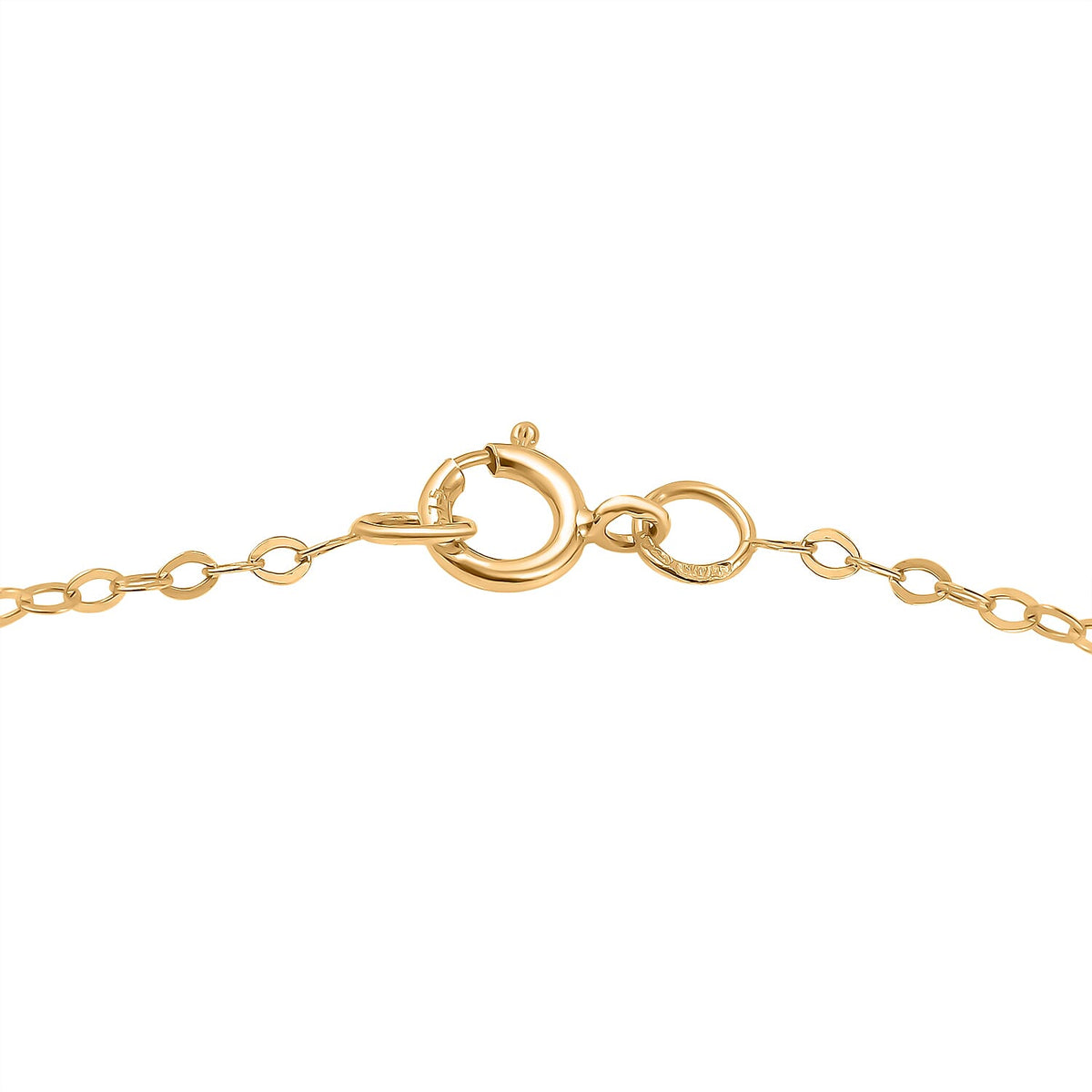 Hatton Garden Close Out Deal - 9K Yellow Gold Circle &amp; Beads Necklace (Size -18) 7682271 3