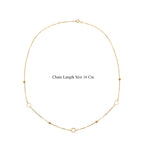 Hatton Garden Close Out Deal - 9K Yellow Gold Circle & Beads Necklace (Size -18)