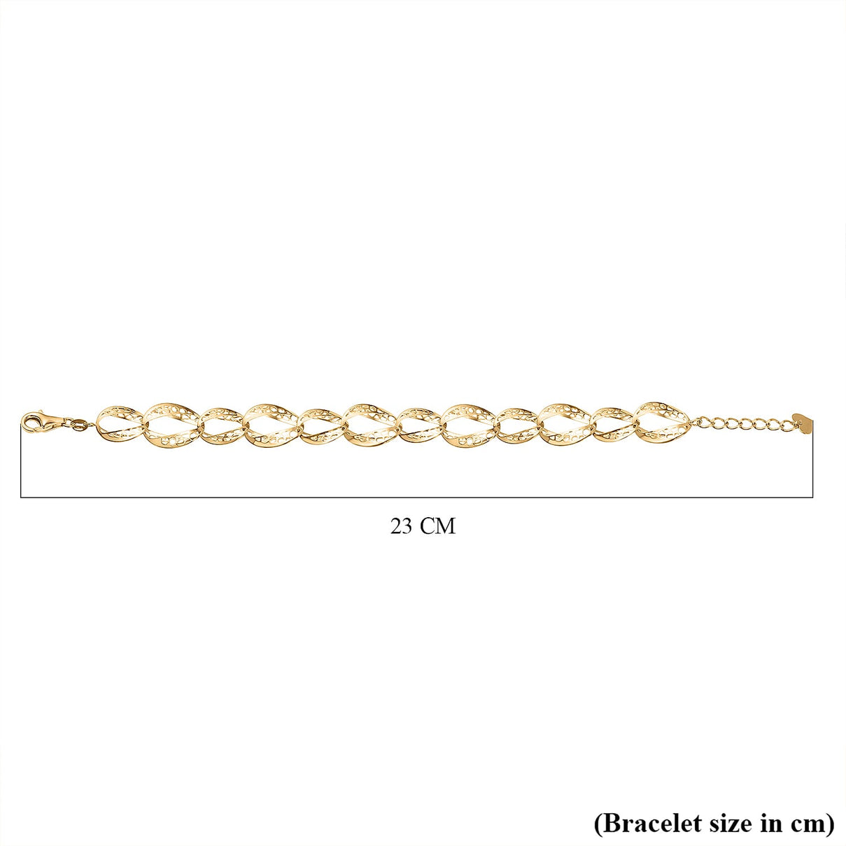 VICENZA Close Out Deal- 9K Yellow Gold Diamond Cut Oval Link Bracelet (Size - 7.5-1 Inch Ext.), Gold Wt 5.30 GM 7602004 4