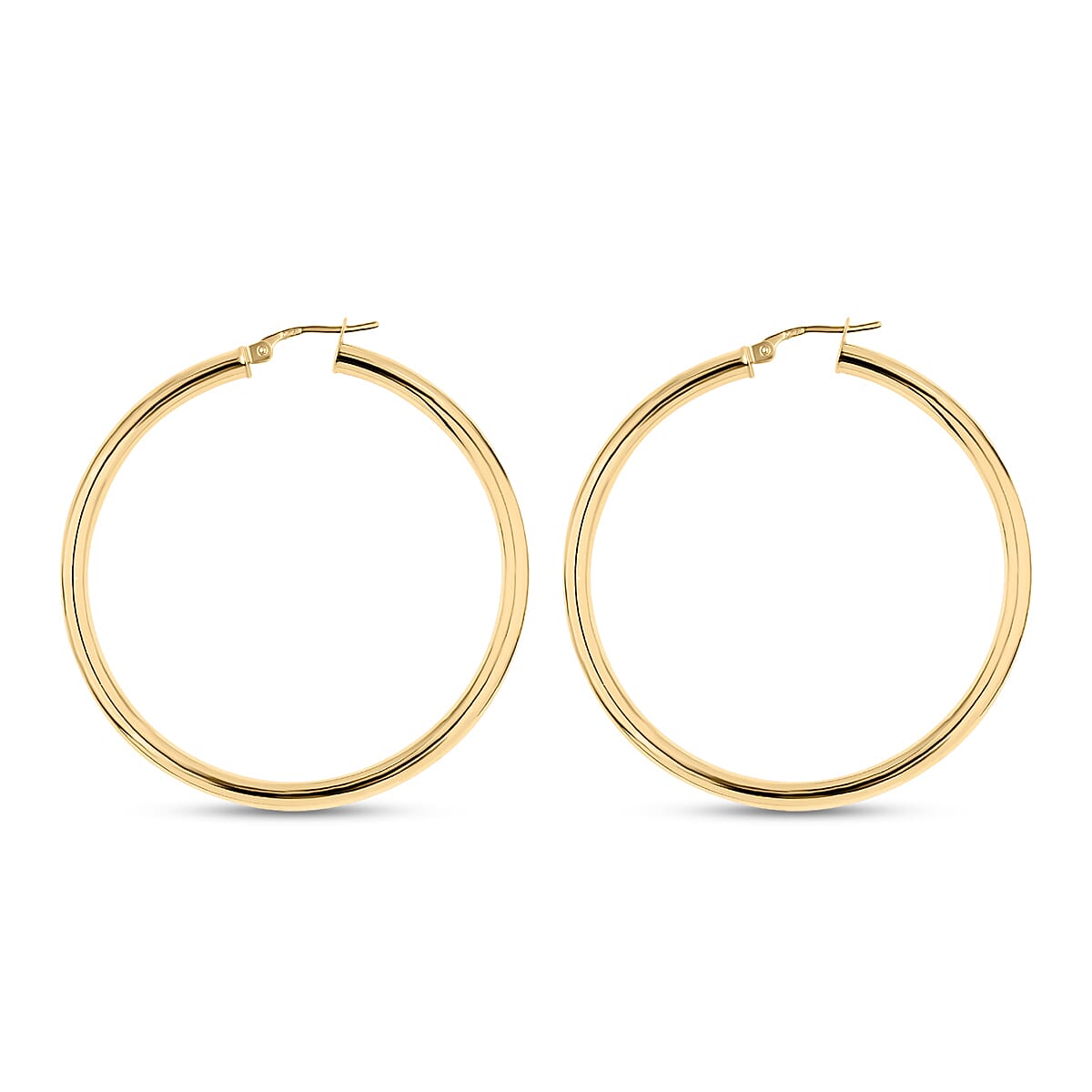 Hatton Garden Close Out Deal - 9K Yellow Gold Hoop Earrings (with Clasp) 8728963 2