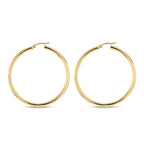 Hatton Garden Close Out Deal - 9K Yellow Gold Hoop Earrings (with Clasp)