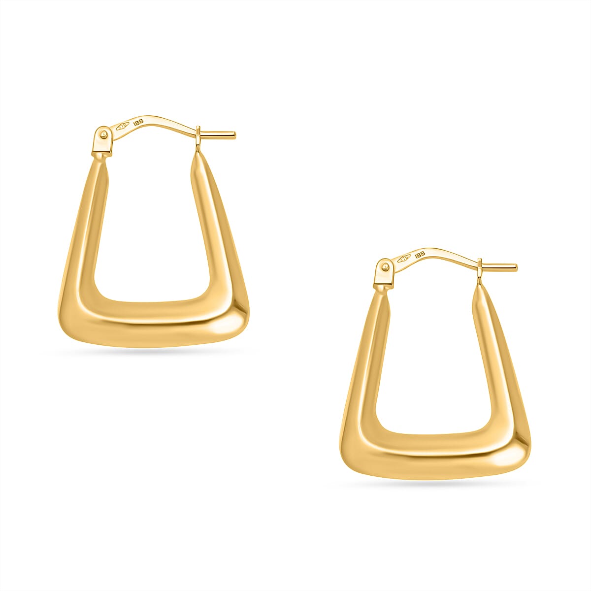 Vicenza Closeout - 9K Yellow Gold Shiny  Earrings 7682402 3