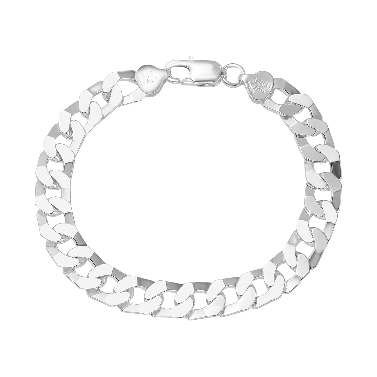 Hatton Garden Close Out Deal - Sterling Silver Flat Squared Curb Bracelet (Size - 8), Silver Wt. 19.20 Gms 7709673 0
