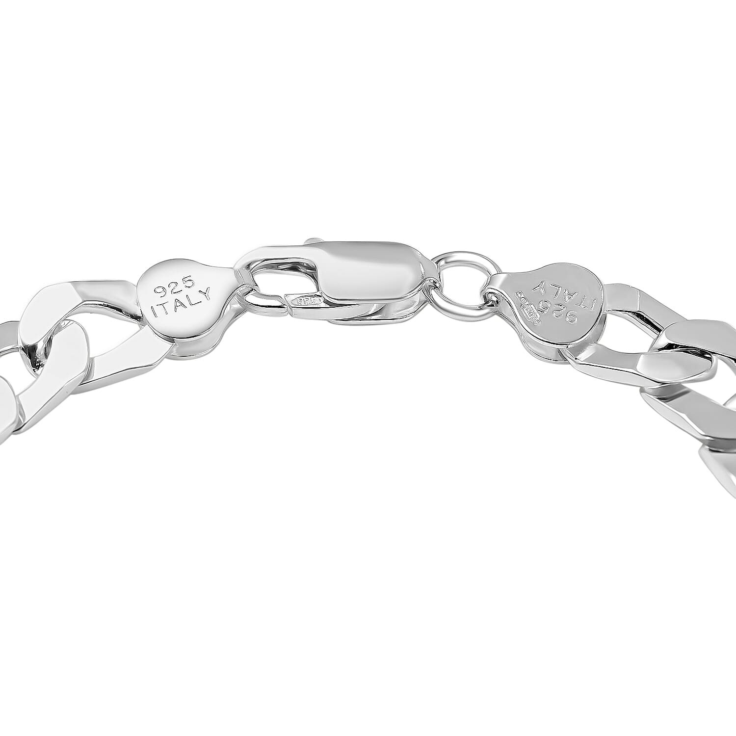 Hatton Garden Close Out Deal - Sterling Silver Flat Squared Curb Bracelet (Size - 8), Silver Wt. 19.20 Gms 7709673 3