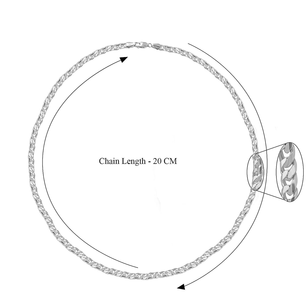 Hatton Garden Close Out Deal - Sterling Silver Curb Necklace (Size - 24),  Silver Wt. 30.00 Gms 7671504 4