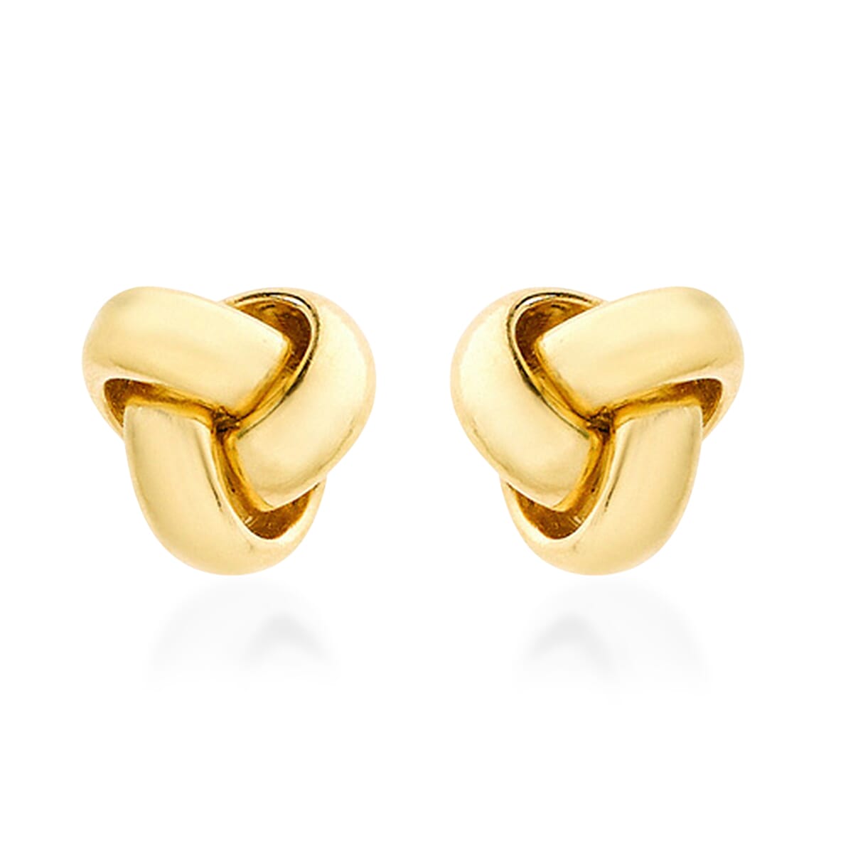 Hatton Garden Close Out deal - 9K Yellow Gold Triple Knot Stud Earring with Push Back 8280757 0
