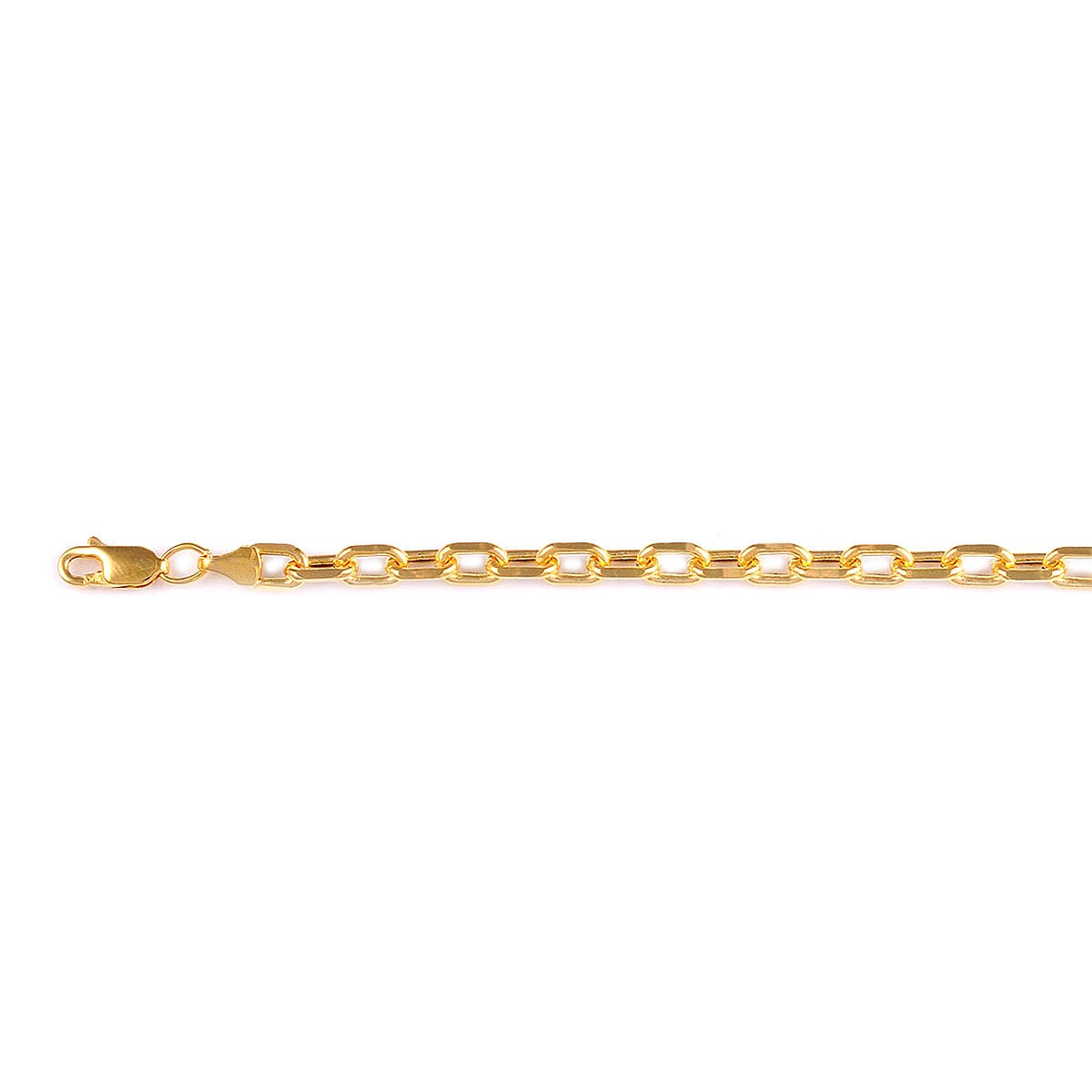 9K Yellow Gold 4.95 MM Paperclip Chain With Lobster Clasp 20 Inch Polished 7926468 0