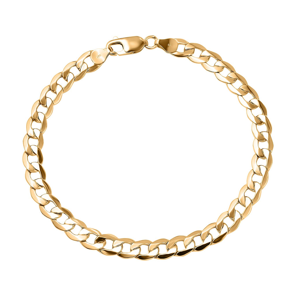 Hatton Garden Closeout- 18K Yellow Gold Curb Bracelet (Size - 8.5), Gold Wt. 6.30 Gms