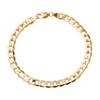 Hatton Garden Closeout- 18K Yellow Gold Curb Bracelet (Size - 8.5), Gold Wt. 6.30 Gms