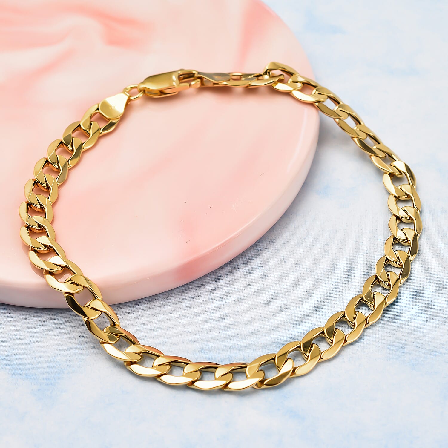 Hatton Garden Closeout- 18K Yellow Gold Curb Bracelet (Size - 8.5), Gold Wt. 6.30 Gms 7599085 1