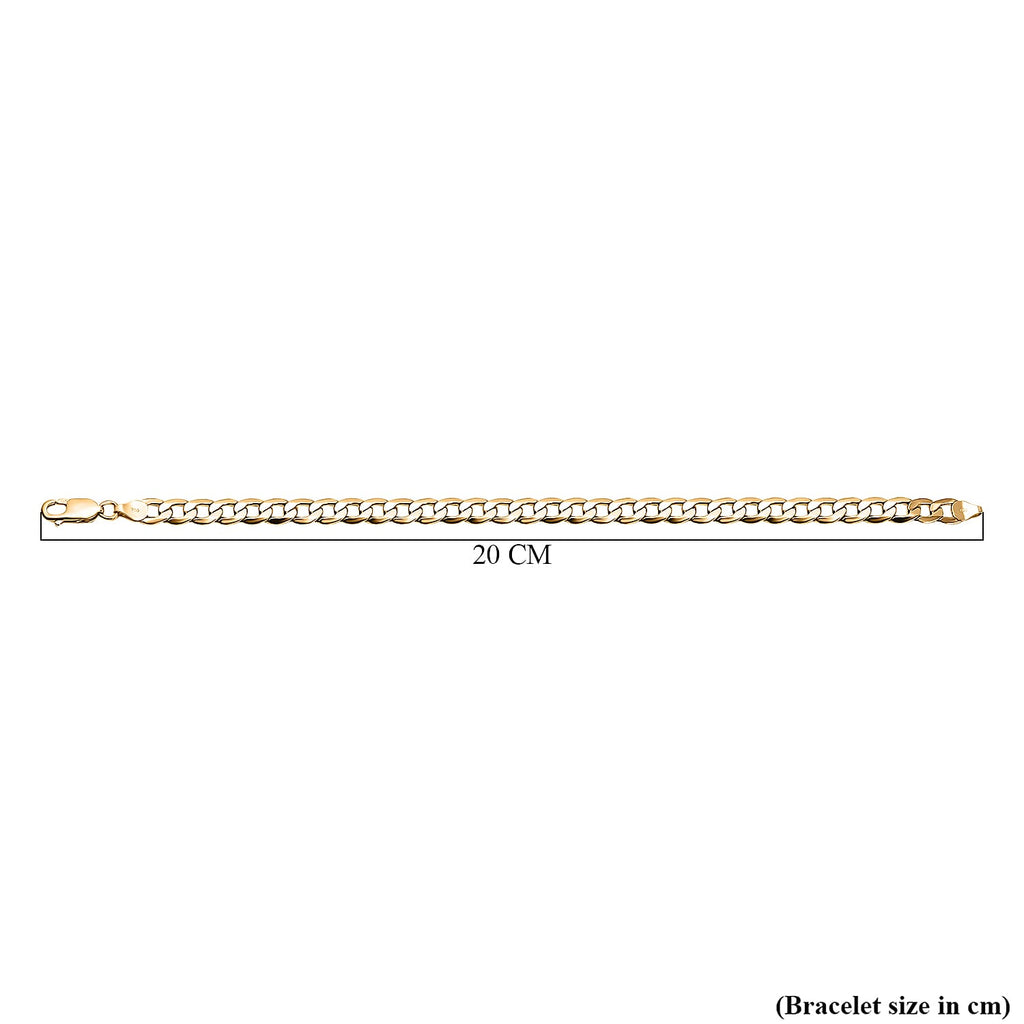 Hatton Garden Closeout- 18K Yellow Gold Curb Bracelet (Size - 8.5), Gold Wt. 6.30 Gms
