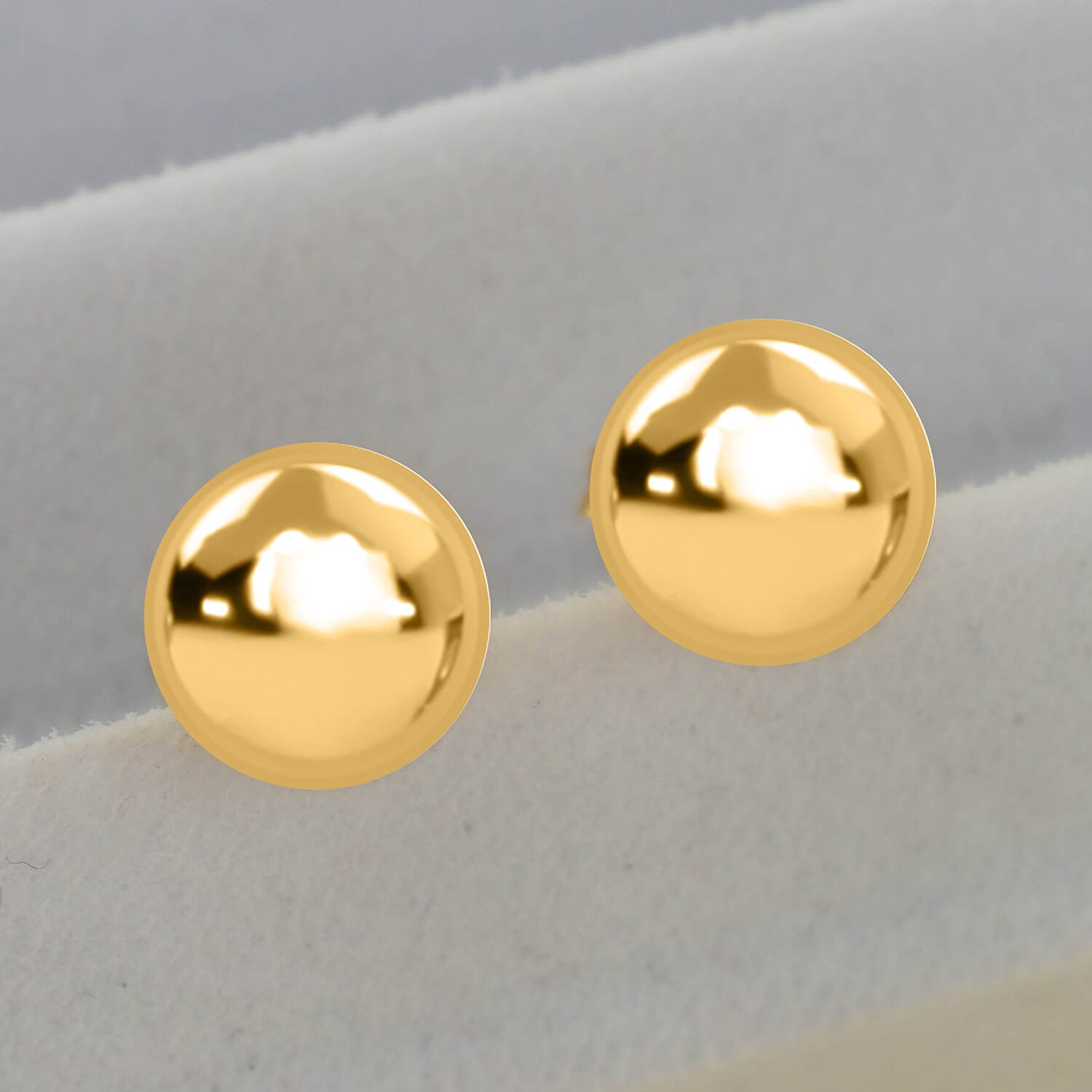 Hatton Garden Closeout - 18K Yellow Gold Bead Stud Earring 7670315 1
