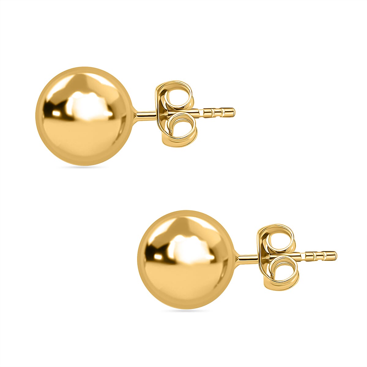 Hatton Garden Closeout - 18K Yellow Gold Bead Stud Earring 7670315 3