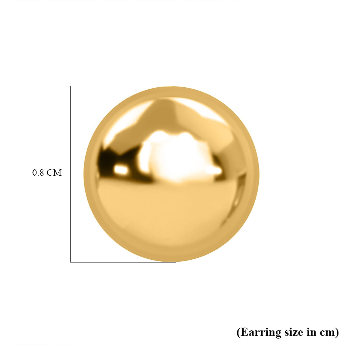 Hatton Garden Closeout - 18K Yellow Gold Bead Stud Earring 7670315 4