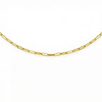 9K Yellow Gold Paperclip Chain (Size 18) with Spring Ring Clasp