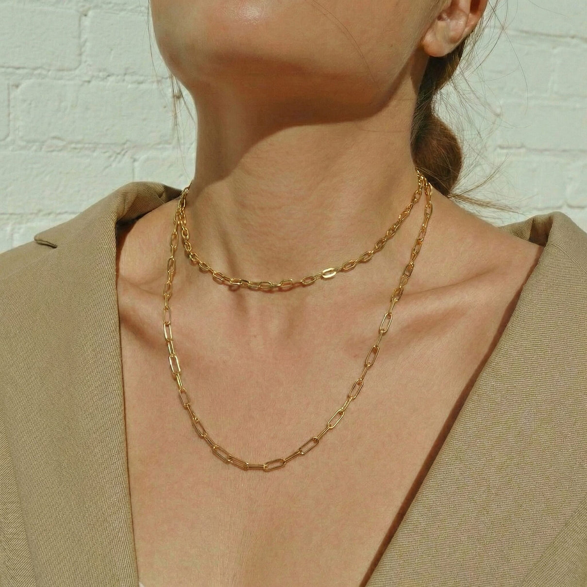 Hatton Garden Closeout - 9K Yellow Gold 2.3MM Paperclip Chain Necklace with Spring Ring Clasp 20 Inch 7783124 2
