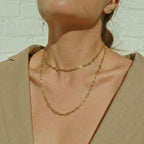 9K Yellow Gold Paperclip Chain (Size 18) with Spring Ring Clasp