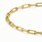 9K Yellow Gold Paperclip Chain (Size 18) with Spring Ring Clasp
