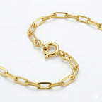 9K Yellow Gold Paperclip Chain (Size 18) with Spring Ring Clasp