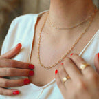 9K Yellow Gold Paperclip Chain (Size 18) with Spring Ring Clasp