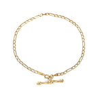 Hatton Garden Closeout - 9K Yellow Gold Albert T Bar Bracelet (Size - 7.5)