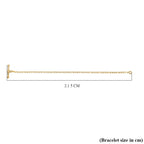 Hatton Garden Closeout - 9K Yellow Gold Albert T Bar Bracelet (Size - 7.5)