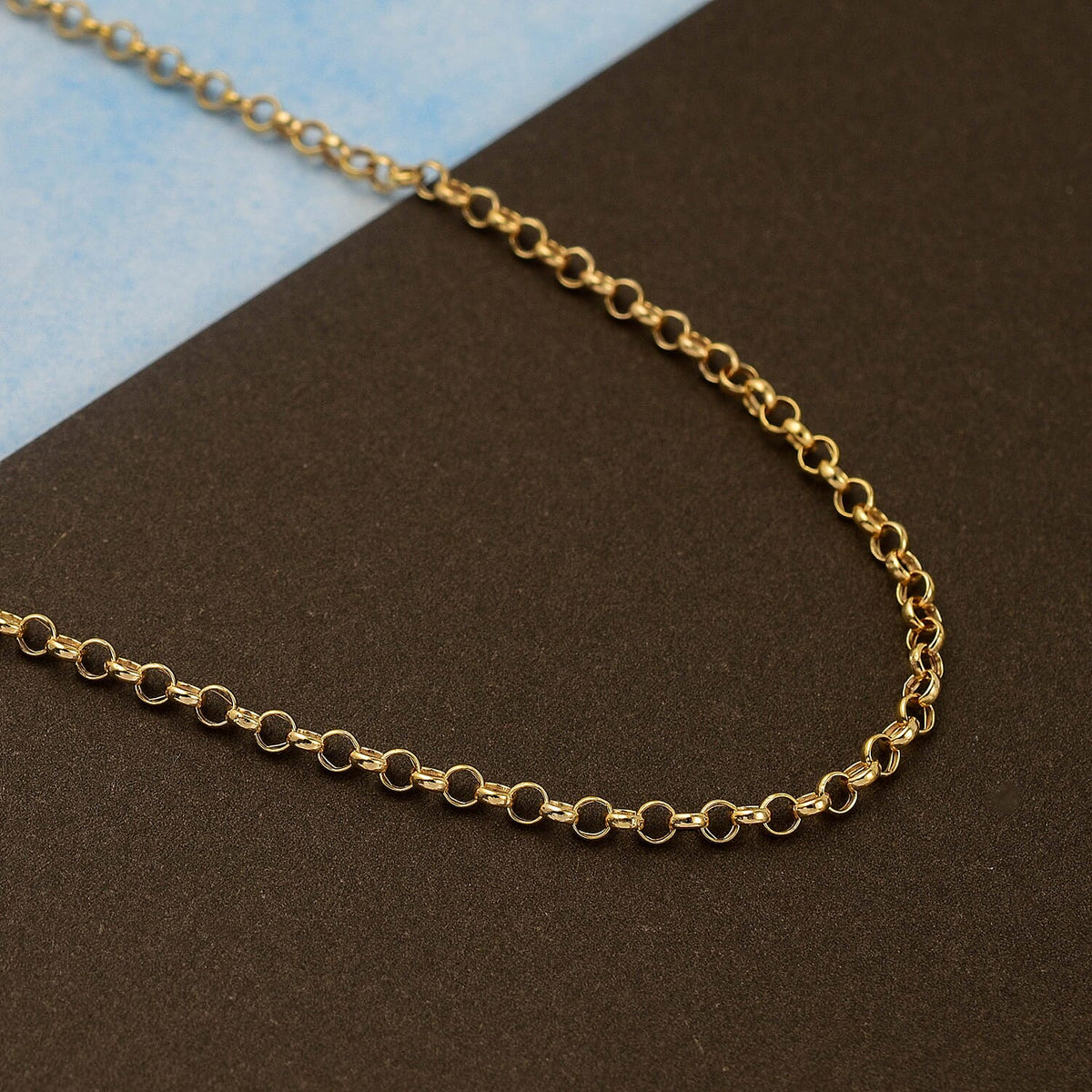Hatton Garden Closeout - 9K Yellow Gold Belcher Necklace (Size - 22) 7791186 1