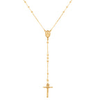 Hatton Garden Closeout - 9K Yellow Gold Diamond Cut Balls & Paper Rosary Necklace (Size - 28), Gold Wt. 6.30 Gms